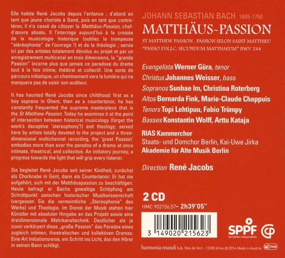 Amazon.co.jp: Bach: Matthaus-Passion: ミュージック